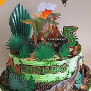 Arquivo de Corte Silhouette Topo de Bolo Dinossauro Jurassic