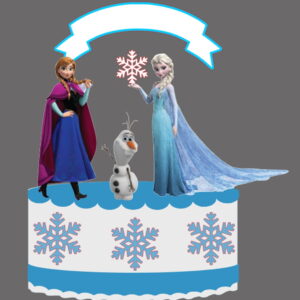 Arquivo de Corte Silhouette - Topo de bolo Frozen 1