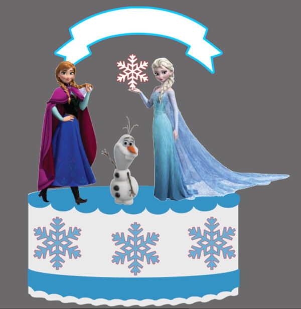 Arquivo de Corte Silhouette - Topo de bolo Frozen 1