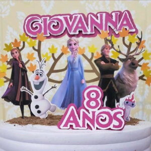 Arquivo De Corte Silhouette - Topo De Bolo Frozen 2