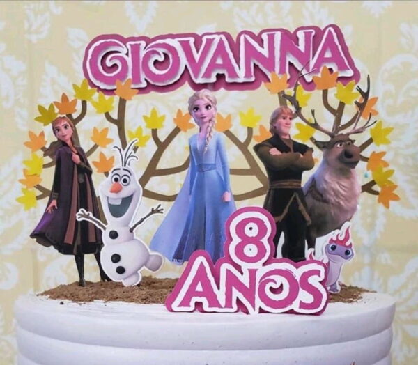 Arquivo De Corte Silhouette - Topo De Bolo Frozen 2