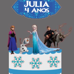 Arquivo de Corte Silhouette - Topo de bolo Frozen 3