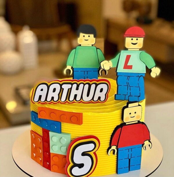 Studio/pdf Arquivo de Corte Silhouette Topo de Bolo Lego-009 - Imagem 2