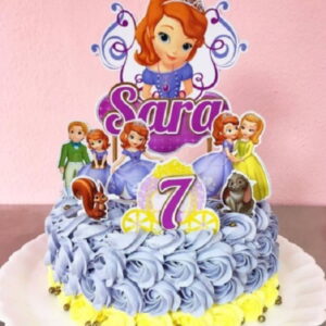Arquivo de corte Silhouette topo de bolo princesa Sofia 02