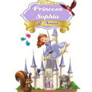Arquivo de Corte - Topo de bolo Princesa Sofia 1
