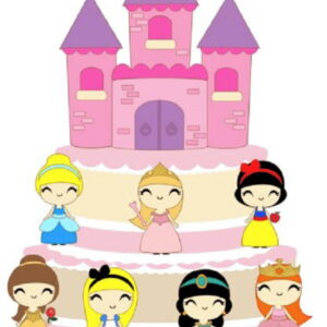 ARQUIVO DE CORTE SILHOUETTE TOPO DE BOLO PRINCESAS
