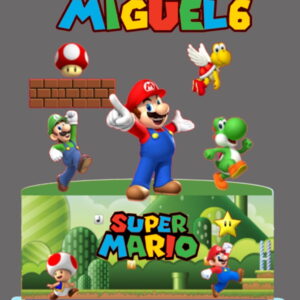 Arquivo de corte silhouette - Topo de bolo Super Mario
