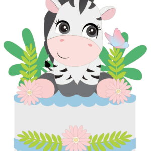 Arquivo de Corte - Topo de Bolo Zebra 1