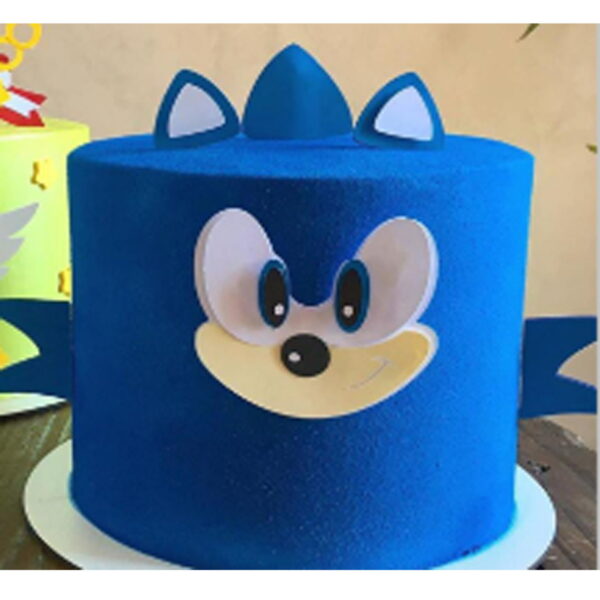 163 - Arquivo de corte - topo de bolo Sonic em camadas