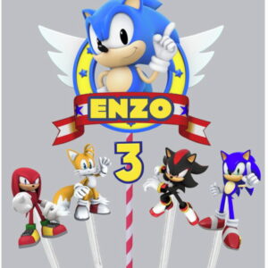Arquivo de Corte Sonic Topo de Bolo - Studio e pdf