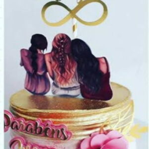 Arquivo de Corte Studio - Topo de Bolo Amigas Infinito (276)