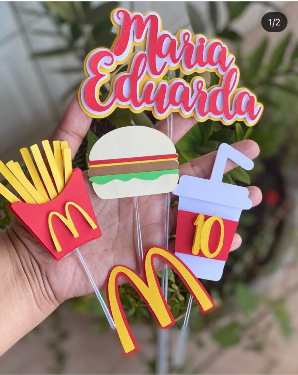 Arquivo de Corte Studio - Topo de Bolo Mc Donalds (r304)