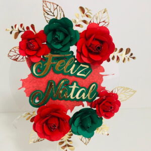 Arquivo de corte STUDIO- Topo Flutuante com flores (R213)