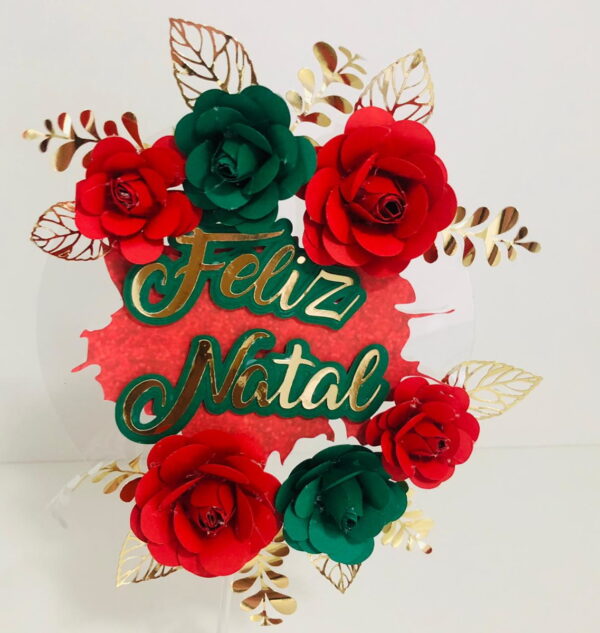 Arquivo de corte STUDIO- Topo Flutuante com flores (R213)