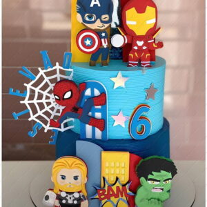 Arquivo de Corte - Topo de Bolo os Vingadores Cute (camadas)