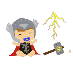 Arquivo de Corte Thor Baby Topo de Bolo