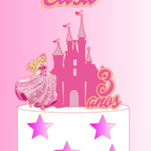 Arquivo de Corte - Topo Barbie com Castelo 3d