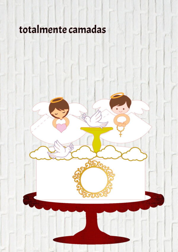 Arquivo de Corte Topo Batizado Anjo 3d