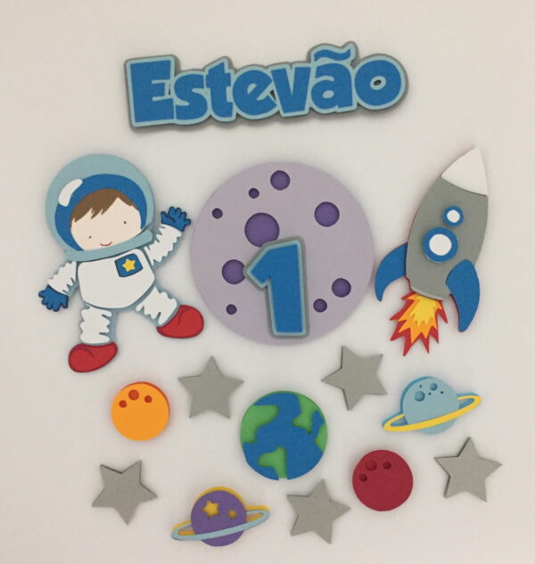 Arquivo de corte topo bolo astronauta