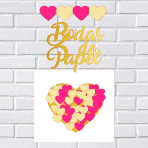 Arquivo de Corte Topo Bolo Bodas de Papel Studio