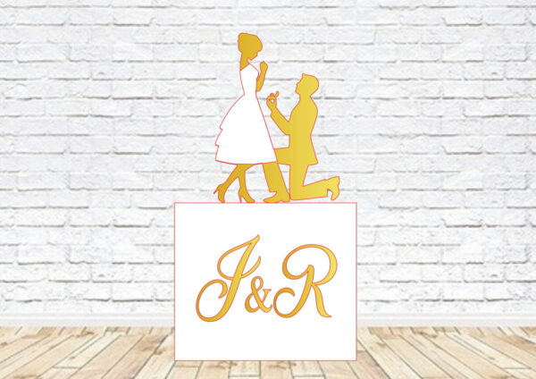 Arquivo de Corte Topo Bolo Casamento Studio 002 - Imagem 3