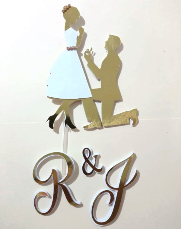 Arquivo de Corte Topo Bolo Casamento Studio 002 - Imagem 2