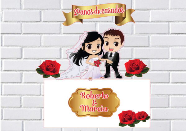 Arquivo de Corte Topo Bolo Casamento Studio 003