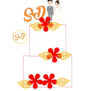 Arquivo de Corte Topo Bolo Casamento Studio 001