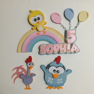 Arquivo de corte topo bolo galinha pintadinha mini