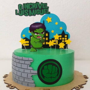 Arquivo de corte Topo bolo Hulk (Kit leve 4)