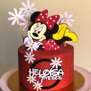 Arquivo de Corte Topo Bolo Minnie Vermelha