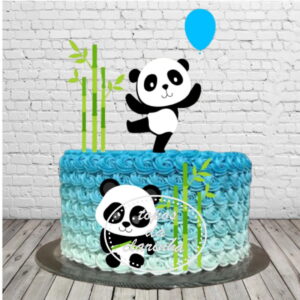 Arquivo de Corte Topo Bolo Panda Menino Camada