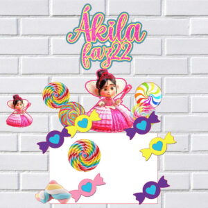 Arquivo de Corte Topo Bolo Princesa Vanellope Studio 001