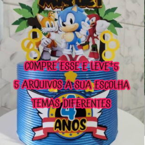 Arquivo de Corte Topo Bolo Sonic