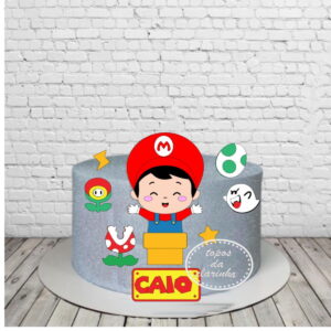 Arquivo de Corte Topo Bolo Super Mario Baby Camada