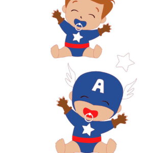 Arquivo de Corte Topo Capitão América Baby Cute