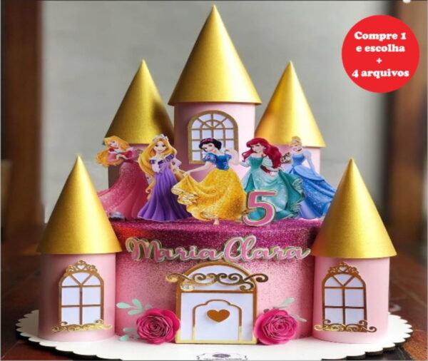 Arquivo de Corte Topo Castelo Princesas studio -COD-276