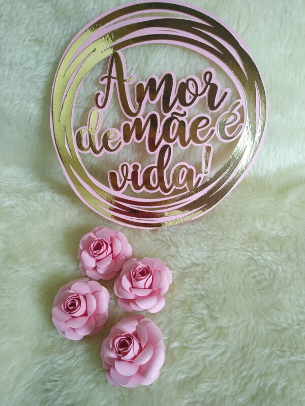 Arquivo de Corte Topo Circular Amor de Mãe É Vida - Imagem 2