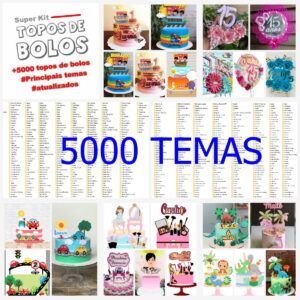 Arquivo de Corte Topo de Bolo 5000 Temas