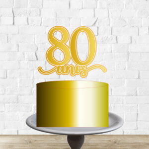 Arquivo de Corte Topo de Bolo 80 Anos
