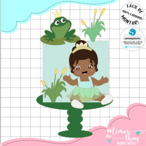 Arquivo de Corte: Topo de Bolo a Princesa e o Sapo Baby 001