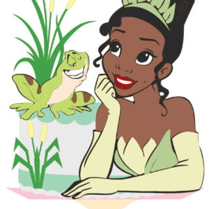 094 - Arquivo de Corte Topo de Bolo a Princesa e o Sapo