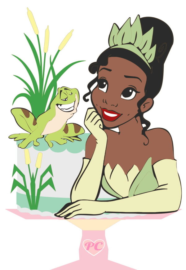 094 - Arquivo de Corte Topo de Bolo a Princesa e o Sapo
