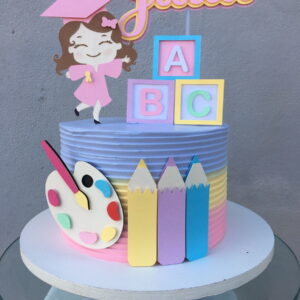 Arquivo de Corte Topo de Bolo Abc Menina Camadas