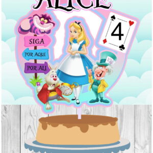 Arquivo De Corte Topo De Bolo Alice No Pais Das Maravilhas