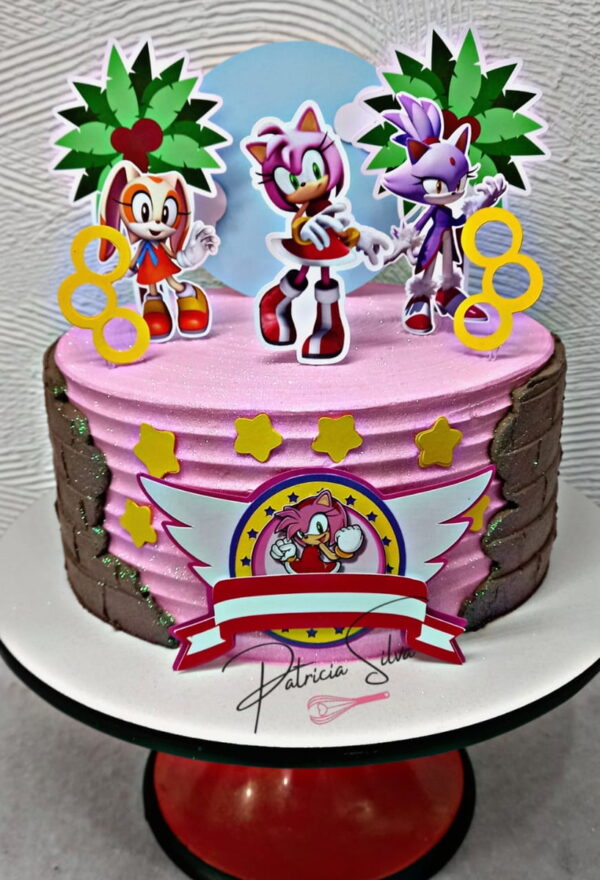 Arquivo De Corte Topo De Bolo Amigas Do Sonic Princesa Sally
