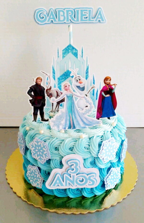 Arquivo de Corte Topo de Bolo Ana e Elsa Frozen -005