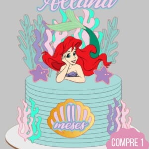 Arquivo de Corte Topo de Bolo Ariel Pequena Sereia