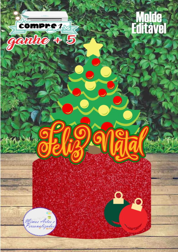 Arquivo de Corte Topo de Bolo Árvore de Natal