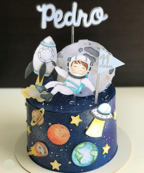 Arquivo de Corte Topo de Bolo Astronauta #855#